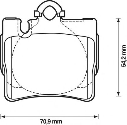 Комплект тормозных колодок, дисковый тормоз 571962B