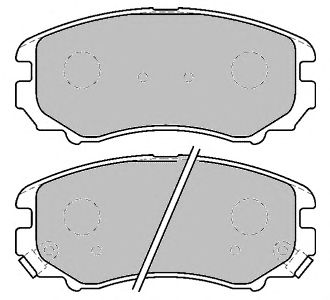 Комплект тормозных колодок, дисковый тормоз FDB1733