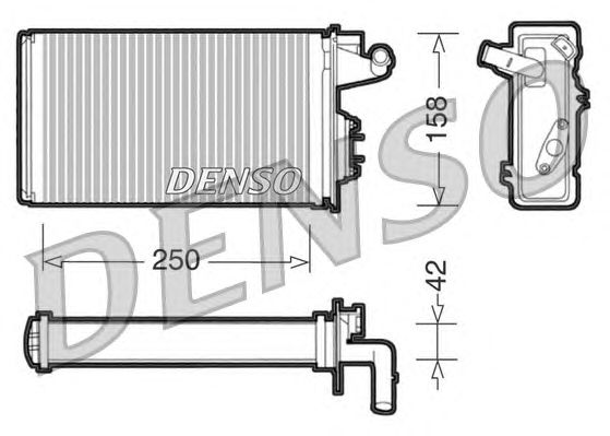 Permutador de calor, aquecimento do habitáculo DRR09010