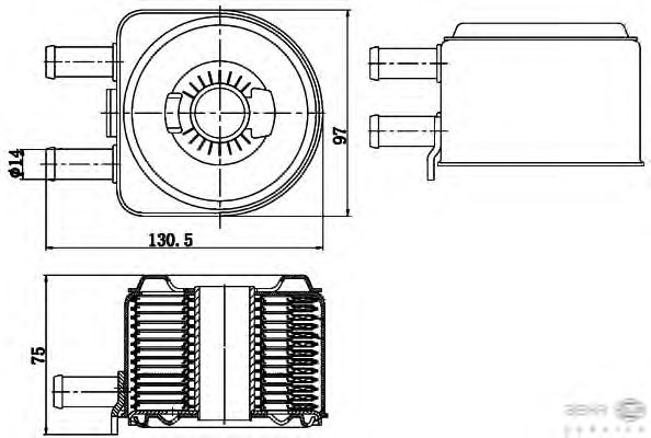 Radiador de óleo, óleo do motor 8MO 376 783-791