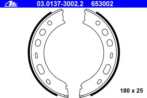 Комплект тормозных колодок, стояночная тормозная система 03.0137-3002.2