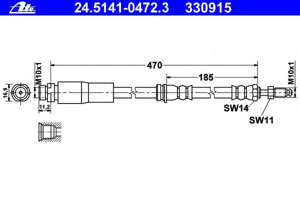 Tubo flexible de frenos 24.5141-0472.3