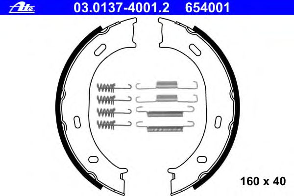 Комплект тормозных колодок, стояночная тормозная система 03.0137-4001.2