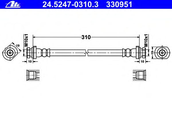 Tubo flexível de travão 24.5247-0310.3