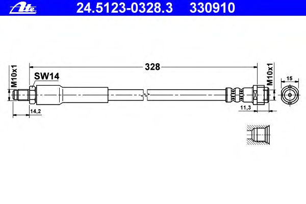 Tubo flexible de frenos 24.5123-0328.3
