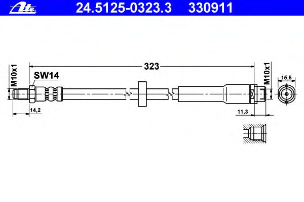 Tubo flexível de travão 24.5125-0323.3