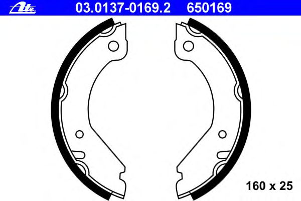 Комплект тормозных колодок, стояночная тормозная система 03.0137-0169.2