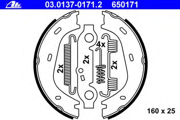 Комплект тормозных колодок, стояночная тормозная система 03.0137-0171.2