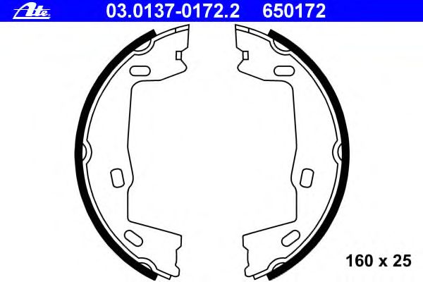 Комплект тормозных колодок, стояночная тормозная система 03.0137-0172.2