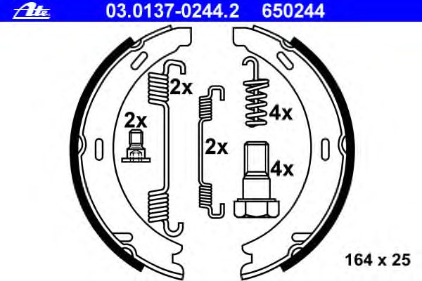 Комплект тормозных колодок, стояночная тормозная система 03.0137-0244.2