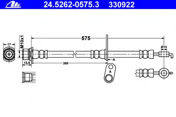 Tubo flexible de frenos 24.5262-0575.3