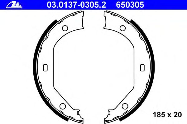 Комплект тормозных колодок, стояночная тормозная система 03.0137-0305.2