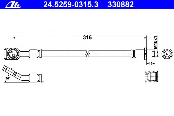 Tubo flexível de travão 24.5259-0315.3