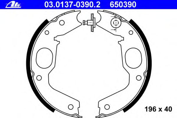 Комплект тормозных колодок, стояночная тормозная система 03.0137-0390.2