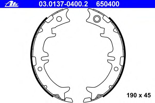 Комплект тормозных колодок, стояночная тормозная система 03.0137-0400.2