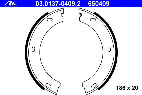 Комплект тормозных колодок, стояночная тормозная система 03.0137-0409.2