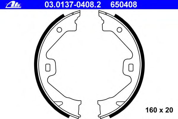 Комплект тормозных колодок, стояночная тормозная система 03.0137-0408.2
