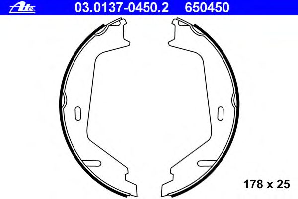 Комплект тормозных колодок, стояночная тормозная система 03.0137-0450.2