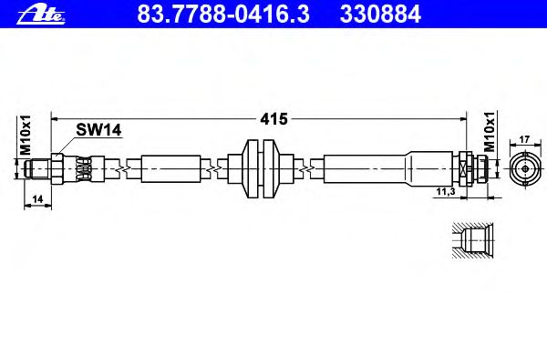 Tubo flexível de travão 83.7788-0416.3