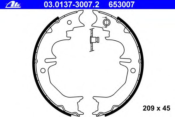 Комплект тормозных колодок, стояночная тормозная система 03.0137-3007.2