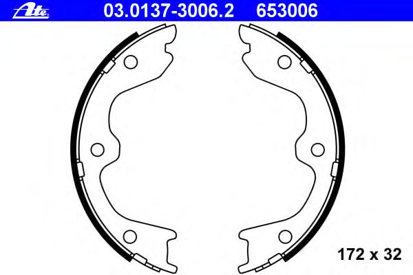 Комплект тормозных колодок, стояночная тормозная система 03.0137-3006.2