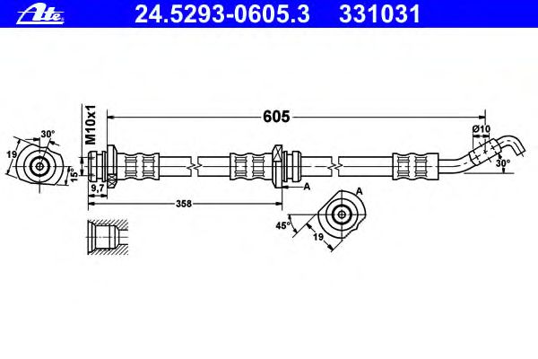 Tubo flexível de travão 24.5293-0605.3