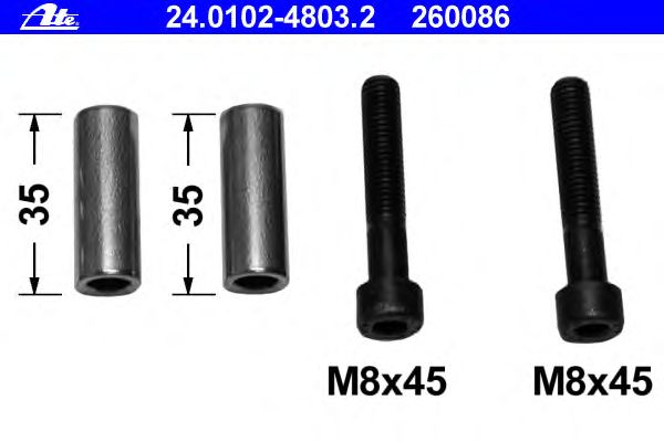Guide Sleeve Kit, brake caliper 24.0102-4803.2