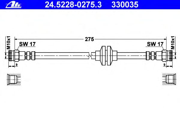 Tubo flexível de travão 24.5228-0275.3