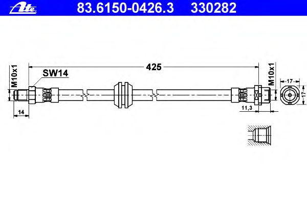 Tubo flexible de frenos 83.6150-0426.3