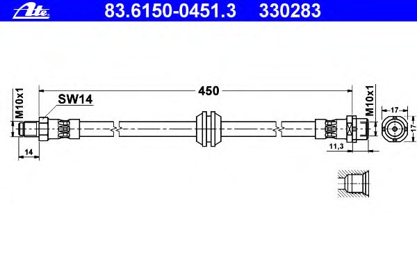 Tubo flexível de travão 83.6150-0451.3