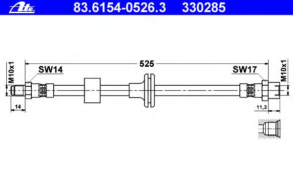 Tubo flexible de frenos 83.6154-0526.3