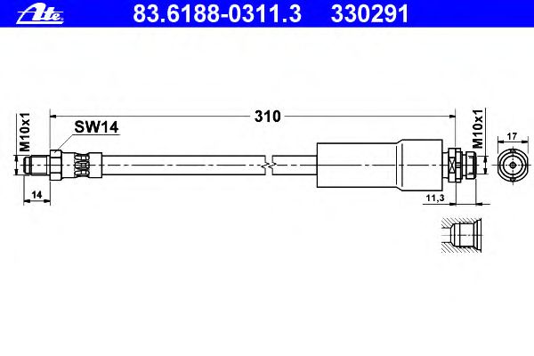 Tubo flexible de frenos 83.6188-0311.3