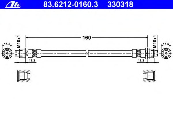Tubo flexível de travão 83.6212-0160.3