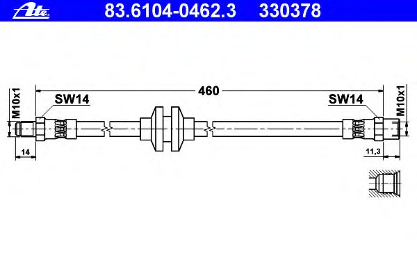 Tubo flexible de frenos 83.6104-0462.3