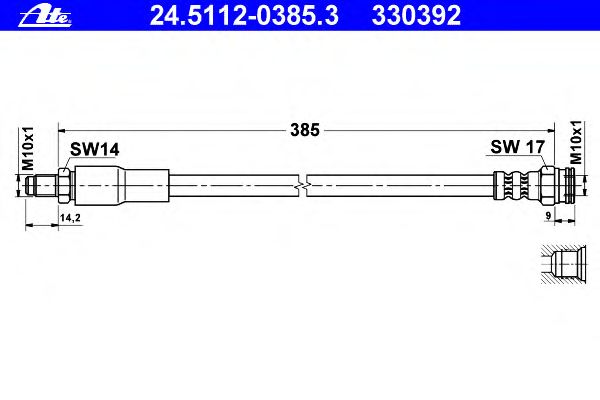 Tubo flexible de frenos 24.5112-0385.3