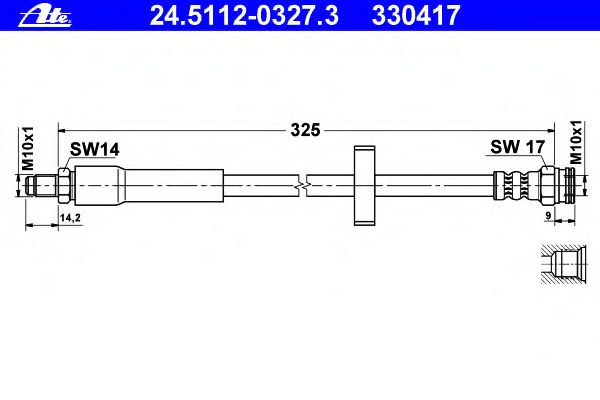 Tubo flexible de frenos 24.5112-0327.3