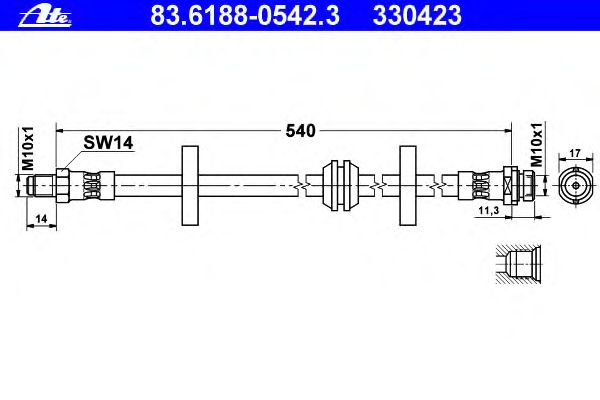 Tubo flexível de travão 83.6188-0542.3