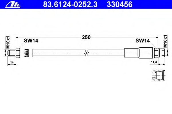 Tubo flexível de travão 83.6124-0252.3