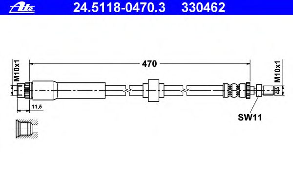 Tubo flexible de frenos 24.5118-0470.3