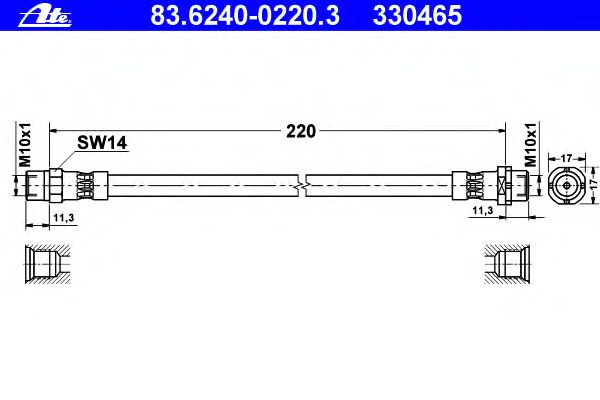 Tubo flexible de frenos 83.6240-0220.3