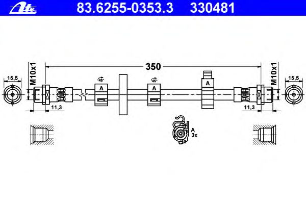 Tubo flexível de travão 83.6255-0353.3