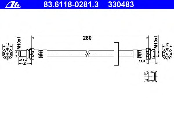 Tubo flexível de travão 83.6118-0281.3