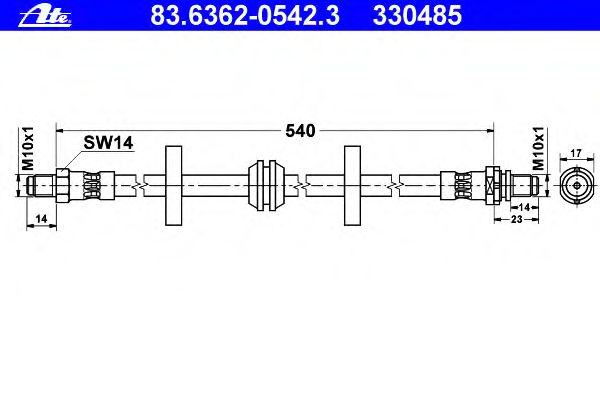 Tubo flexible de frenos 83.6362-0542.3