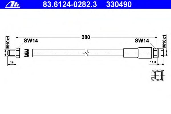 Tubo flexible de frenos 83.6124-0282.3
