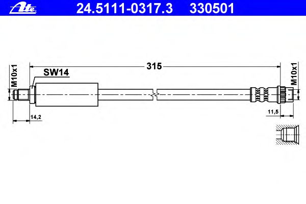 Tubo flexible de frenos 24.5111-0317.3