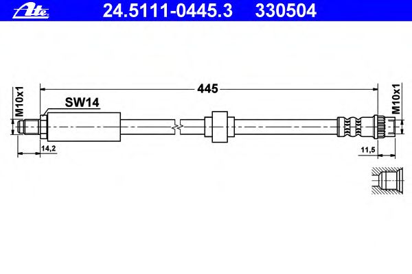 Tubo flexible de frenos 24.5111-0445.3