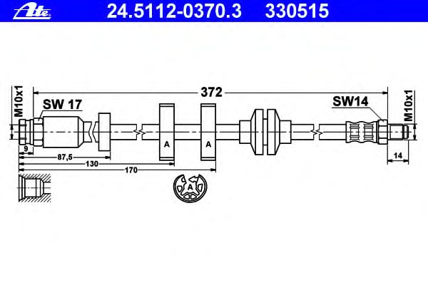 Tubo flexible de frenos 24.5112-0370.3