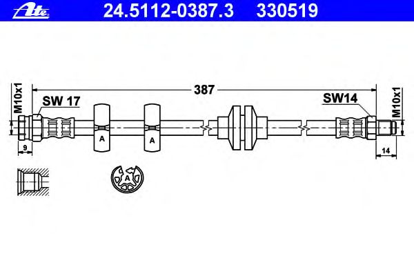 Tubo flexible de frenos 24.5112-0387.3