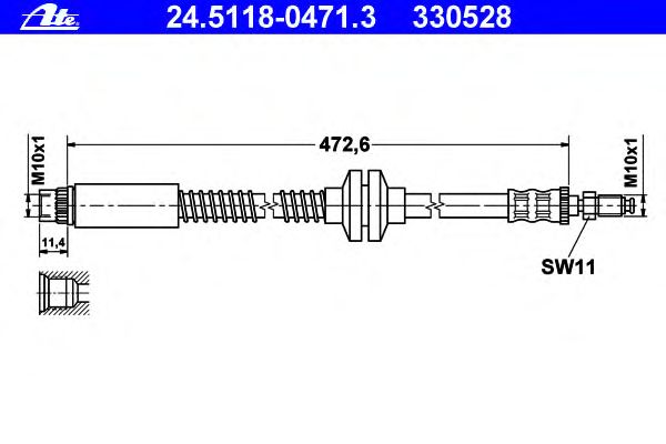 Tubo flexible de frenos 24.5118-0471.3