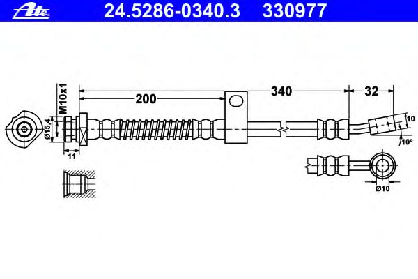 Tubo flexible de frenos 24.5286-0340.3